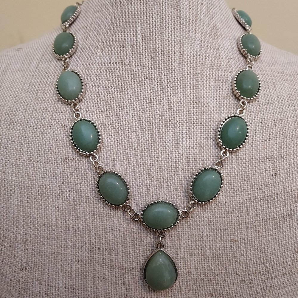 Green Aventurine Necklace - 18 inch with extender